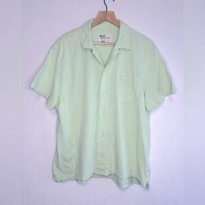 Kahuna Bay Light Green 100% Cotton Button Up Men's Shirt Size XL